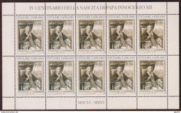 Vaticano 2015 Sass. 1700 Minifoglio Da 10 **/MNH VF - Blocks & Sheetlets & Panes