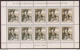 Vaticano 2015 Sass. 1700 Minifoglio Da 10 **/MNH VF - Blocchi E Foglietti