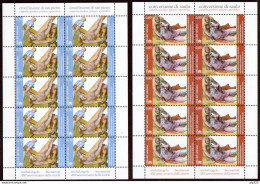 Vaticano 2014 Sass. 1669/70 Minifoglio Da 10 **/MNH VF - Blocks & Kleinbögen