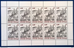 Vaticano 2011 Sass. 1544 Minifoglio Da 10 **/MNH VF - Blocs & Hojas