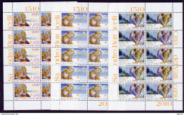 Vaticano 2010 Sass. 1517/19 Minifoglio Da 10 **/MNH VF - Blokken & Velletjes