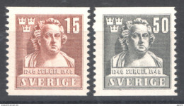 Svezia 1940 Unif.281/82 **/MNH VF - Ongebruikt