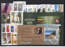 Lituania 2001 Annata Completa / Complete Year Set **/MNH VF - Lituanie