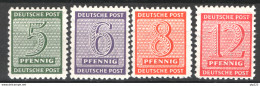 Sassonia Occ. - West Sachsen 1945 Unif. 120/23 **/MNH VF/F - Sonstige & Ohne Zuordnung