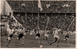 Jeux Olympiques Berlin 1936 - Siegerin Helen Stephens Im Room Endlauf - Athlétisme - JO - Cachet Au Dos - Olympic Games