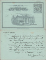 Chili 1908. Entier Postal, Commission Exécutive Des Jeux Olympiques Pour La Province De Santiago. Convocation Réunion RR - Zomer 1908: Londen