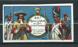 Rare : Belle Vignette DELANDRE - France 46 éme Régt D'infanterie De Ligne - 1914 -18 WWI WW1 Poster Stamp - Erinnophilie