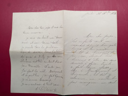 1879 LETTRES DE CORRESPONDANCE D'  Edouard CELERIER ARTISTE PEINTRE ( Voir Dernière Photos Du Faire Part De Décès ) - Painters & Sculptors