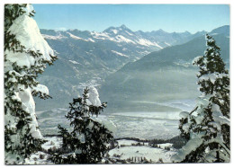 Montana-Crans - Vue Sur La Plaine Du Rhône - Val D'Anniviers Et Weisshorn - Anniviers