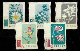 Poland 1957  Flora / Scott #781-785 Flowers  MNH** - Neufs