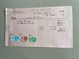 1937 - DAMPREMY - Edgard ROFFLER - Agent De Change Agréé Bourse De Bruxelles - Vente Action à F Schmidt, Timbres Fiscaux - Altri & Non Classificati