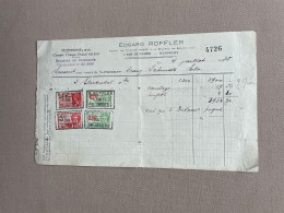 1935 - DAMPREMY - Edgard ROFFLER - Agent De Change Agréé Bourse De Bruxelles - Vente Action à F Schmidt, Timbres Fiscaux - Other & Unclassified