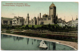 Exposition De Bruxelles 1910 - Pavillons Italien Uruguay Et Herstal - Expositions Universelles