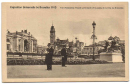 Exposition Universelle De Bruxelles 1910 - Vue D'ensemble Façade Principale Et Le Palais De La Ville De Bruxelles - Wereldtentoonstellingen