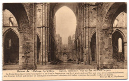 Ruines De L'Abbaye De Villers - Eglise Intérieur Vue Sur Les Tours De Façade - Villers-la-Ville