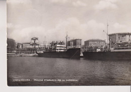 CIVITAVECCHIA  ROMA  PONTILE D' IMBARCO PER LA SARDEGNA  VG  1954 - Civitavecchia