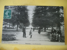 47 5495 INCONNU SUR DELCAMPE. RARE VUE CPA 1909 - 47 DAMAZAN - LES PROMENADES - ANIMATION - Damazan