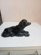 Statuette Chien En Fonte De Fer Ancien Longueur 16 Cm - Métal