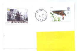 UK Isles Of Scilly îles Sorlingues Insecte Insect Bug Bryher To Belgium Stamp E And Private Stamp 2023 - Non Classés