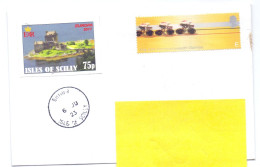 UK Isles Of Scilly îles Sorlingues Bicyles Bryher To Belgium Stamp E And Private Stamp 2023 - Unclassified