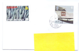 UK Isles Of Scilly îles Sorlingues Avion Airplane St Martin's To Belgium Stamp E And Private Stamp 2023 - Unclassified