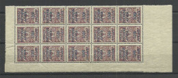 RUSSLAND RUSSIA 1920 Wrangel Army Gallipoli OPT As 15-block MNH - Wrangel Leger