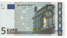 5 EURO  "U"   FRANCE   Duisenberg   L 015 G1   Ch.37  /  FDS - UNC - 5 Euro