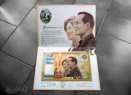 Thailand 50 Baht ND (2000) With Folder - Golden Wedding Anniversary Pick # 105 Unc - Fictifs & Spécimens