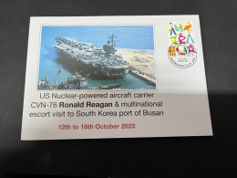 12-10-2023 (4 U 7) US Nuclear Carrier CVN-76 USS Ronald Reagan Visit To South Korea (port Of Busan) 12 To 16-10-2023 - Corée (...-1945)