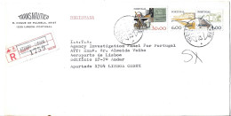 Portugal Registered Cover ATERRO LISBOA Cancel And Registration Label - Lettres & Documents