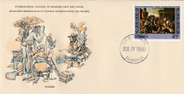 "  L'ENLEVEMENT DES SABINES De POUSSIN " Sur Enveloppe 1er Jour De GRENADE De 1980. FDC A SAISIR ! - Museums