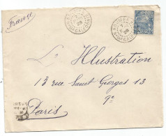 NOUVELLE CALEDONIE 50C BLEU LETTRE COVER NOUMEA 7 MARS 1928 POUR PARIS - Lettres & Documents