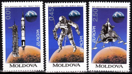 MOLDOVA 1994 EUROPA: Inventions. Space Explorations. Complete Set, MNH - 1994