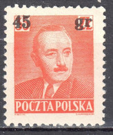 Poland 1951 -  Pres. Boleslaw Bierut - Surcharged - Mi 706 - MNH(**) - Neufs