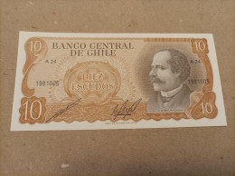 Billete De Chile De 10 Escudos, Serie A, UNC - Chile