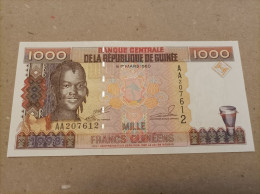 Billete De Republica De Guinea, 1000 Francos, Año 1960, Serie AA, UNC - Guinea