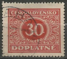 TCHECOSLOVAQUIE / TAXE N° 58 OBLITERE - Timbres-taxe