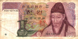 Billet  > Corée Du Sud >	1000	Wons  > C 04 - Korea, Zuid