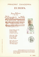 Andorre -Andorre Française 1985 -Spécial FDC Sur Encart . Yv. Nr.: 172/173. Mi Nr.: 181/182. "Music"...(EB) DC-12036 - Used Stamps