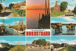 Ak Nordseeinsel Nordstrand Kreis Nordfriesland 8 Ansichten - Nordfriesland