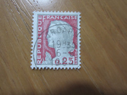 BEAU TIMBRE DE FRANCE N° 1263 - OBLITERATION TROARN - 1960 Marianne Of Decaris