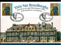 1996 2627HK Portrait -- T. Van Rysselberghe -- Emission Commune Luxembourg - Souvenir Cards - Joint Issues [HK]