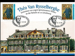 1996 2627HK Portrait -- T. Van Rysselberghe -- Emission Commune Luxembourg - Cartas Commemorativas - Emisiones Comunes [HK]