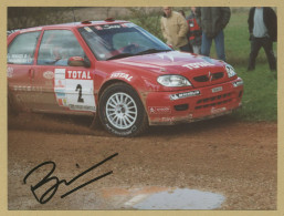 Brice Tirabassi - Pilote De Rallye Français - Photo Originale Signée En 2002 - Sportspeople