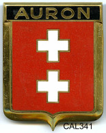 CAL341 - PLAQUE CALANDRE AUTO - AURON - Targhe Smaltate (a Partire Dal 1961)