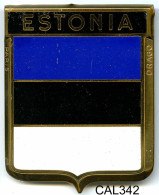 CAL342 - PLAQUE CALANDRE AUTO - ESTONIA - Targhe Smaltate (a Partire Dal 1961)