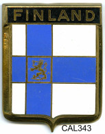 CAL343 - PLAQUE CALANDRE AUTO - FINLAND - Targhe Smaltate (a Partire Dal 1961)