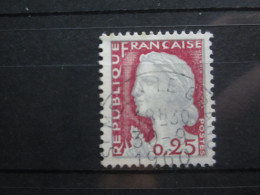 BEAU TIMBRE DE FRANCE N° 1263 - OBLITERATION ST-MEEN LE GRAND - 1960 Marianne De Decaris