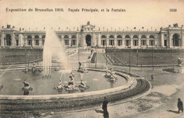 BELGIQUE - Bruxelles - Façade Principale Et La Fontaine - Carte Postale Ancienne - Expositions Universelles