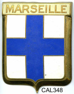 CAL348 - PLAQUE CALANDRE AUTO - MARSEILLE - Emailschilder (ab 1960)